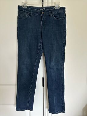 LOFT Dark Indigo Curvy Straight-Leg Jeans